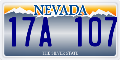 NV license plate 17A107