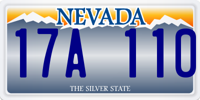 NV license plate 17A110