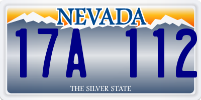 NV license plate 17A112