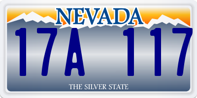 NV license plate 17A117