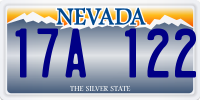 NV license plate 17A122
