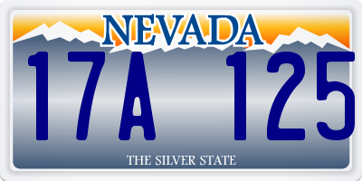 NV license plate 17A125