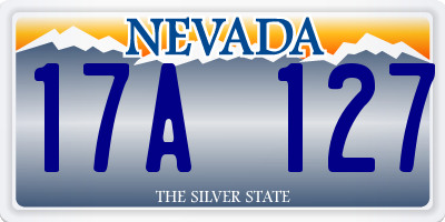 NV license plate 17A127