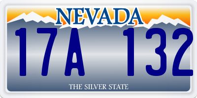 NV license plate 17A132