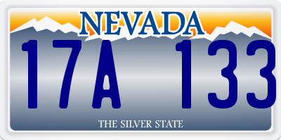 NV license plate 17A133