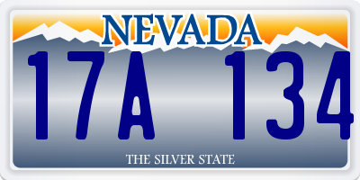 NV license plate 17A134