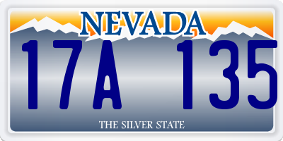 NV license plate 17A135