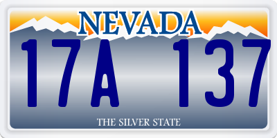 NV license plate 17A137