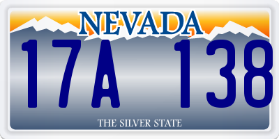 NV license plate 17A138