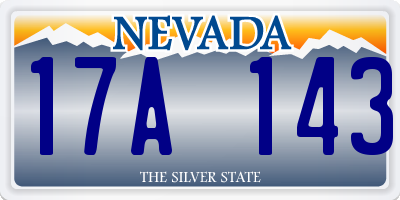 NV license plate 17A143