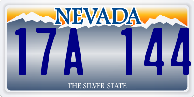 NV license plate 17A144