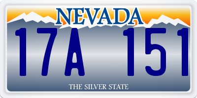 NV license plate 17A151