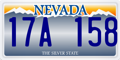NV license plate 17A158