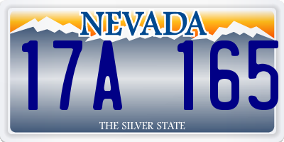 NV license plate 17A165