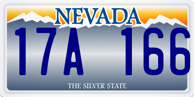 NV license plate 17A166