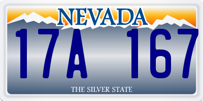 NV license plate 17A167