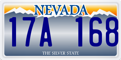 NV license plate 17A168