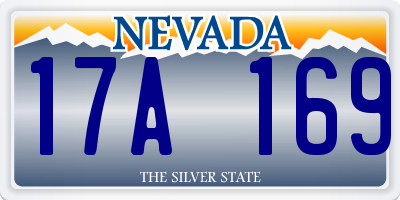 NV license plate 17A169