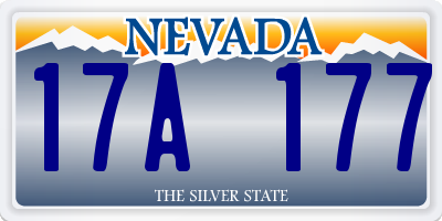 NV license plate 17A177