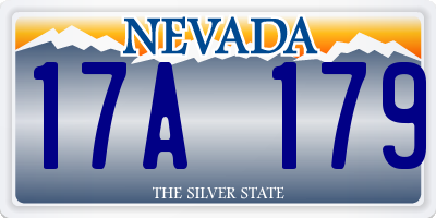 NV license plate 17A179
