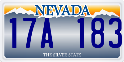 NV license plate 17A183