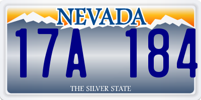 NV license plate 17A184
