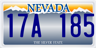 NV license plate 17A185