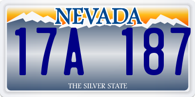 NV license plate 17A187