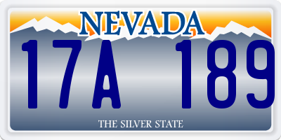 NV license plate 17A189