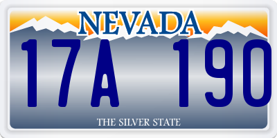NV license plate 17A190