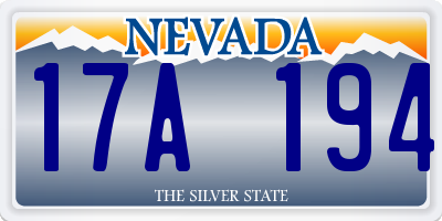 NV license plate 17A194