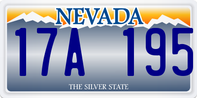NV license plate 17A195