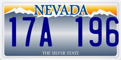 NV license plate 17A196