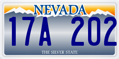 NV license plate 17A202