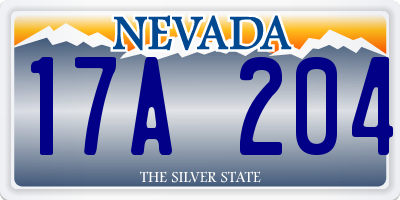 NV license plate 17A204
