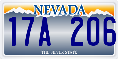 NV license plate 17A206