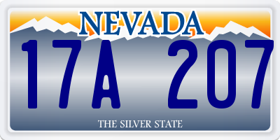 NV license plate 17A207