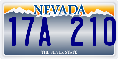 NV license plate 17A210