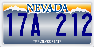NV license plate 17A212
