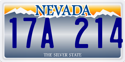 NV license plate 17A214