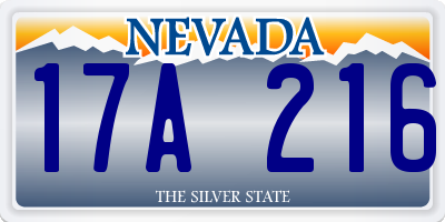 NV license plate 17A216