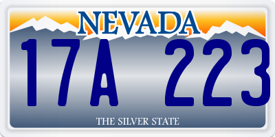 NV license plate 17A223