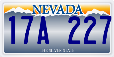 NV license plate 17A227