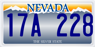 NV license plate 17A228