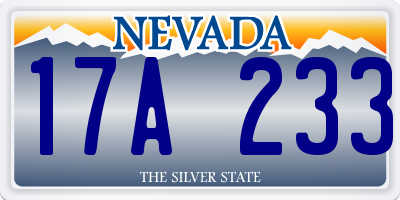 NV license plate 17A233