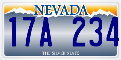 NV license plate 17A234