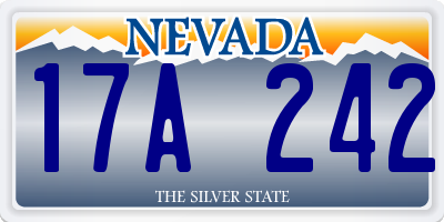 NV license plate 17A242
