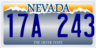 NV license plate 17A243