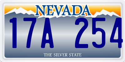 NV license plate 17A254