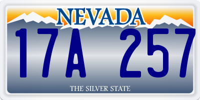 NV license plate 17A257